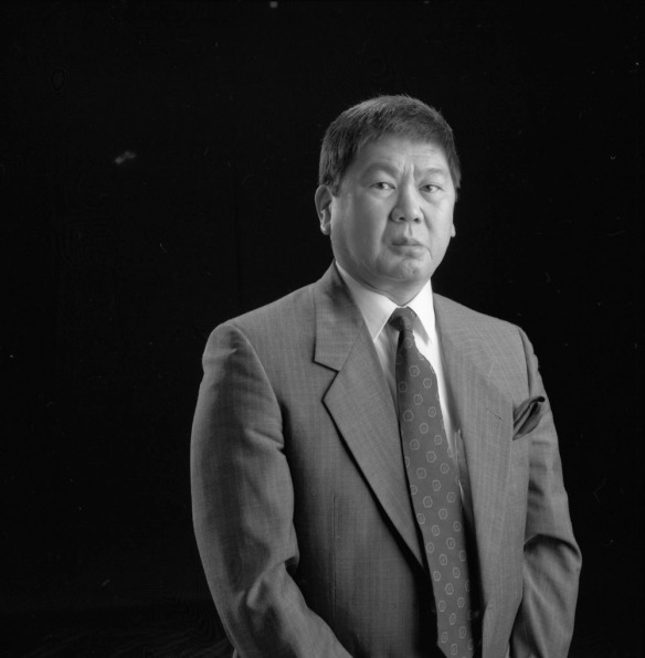 A black-and-white, head-and-shoulder photograph of Art Miki.